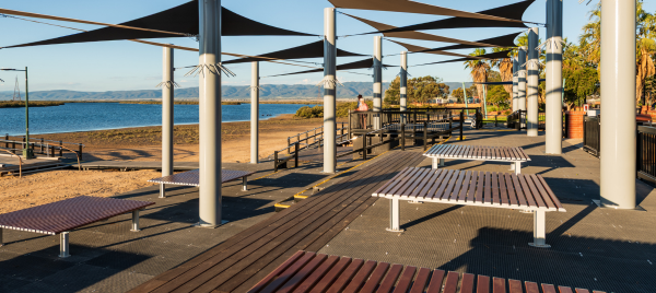 Beach shelter and deck at Solomontown Beach&nbsp;in South Australia.&nbsp;