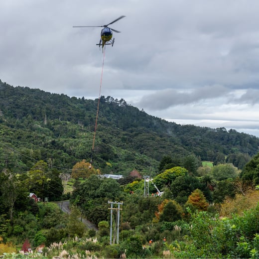 A new era for remote line construction in New Zealand: Dome Valley’s composite H-frame installation