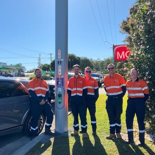 Composite poles bring EV power to regional New South Wales