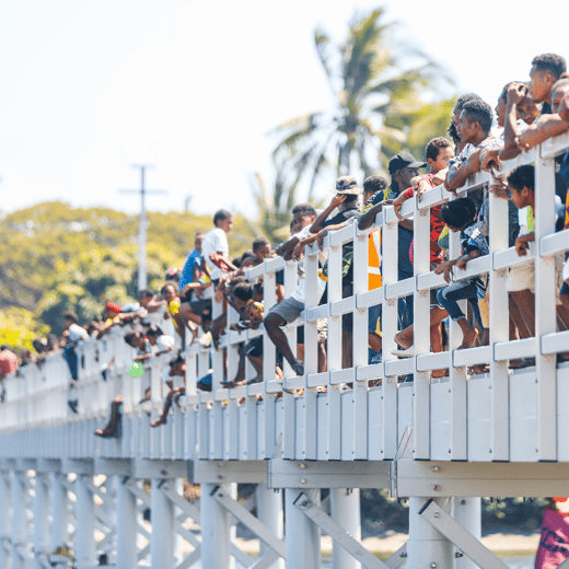 Modern building material reconnects traditional island village