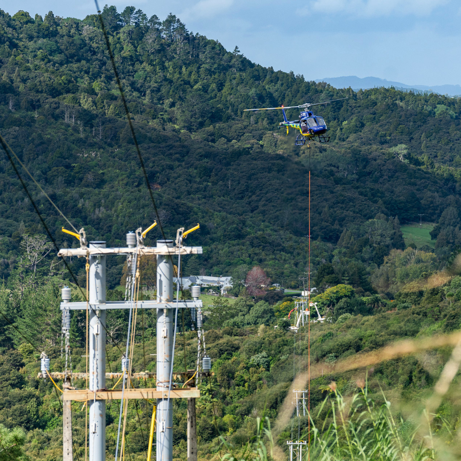 A new era for remote line construction in New Zealand: Dome Valley’s composite H-frame installation